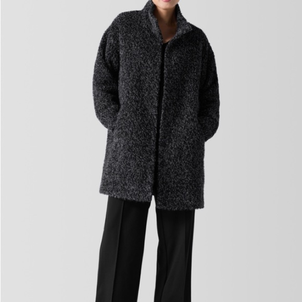 Eileen Fisher Charcoal Teddy Jacket
Made from alpaca wool
